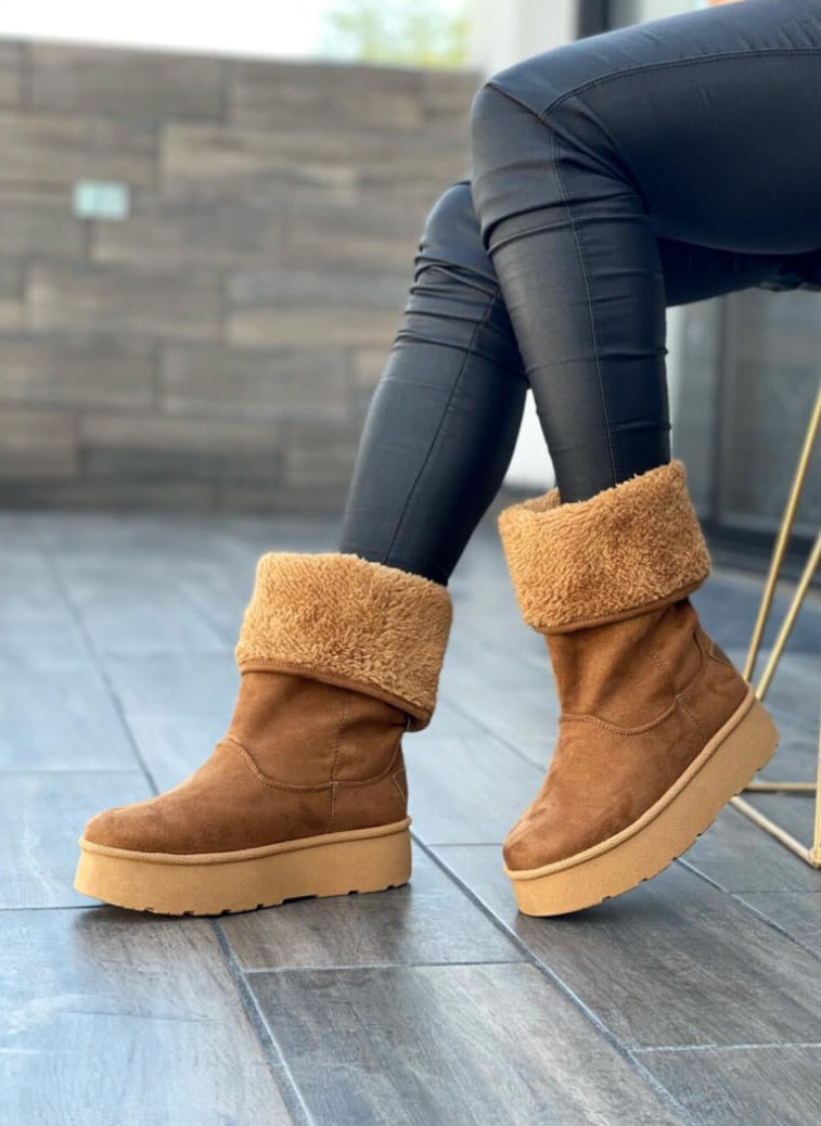 Botas Afelpadas de Invierno para Dama Modelo Alaska Alto